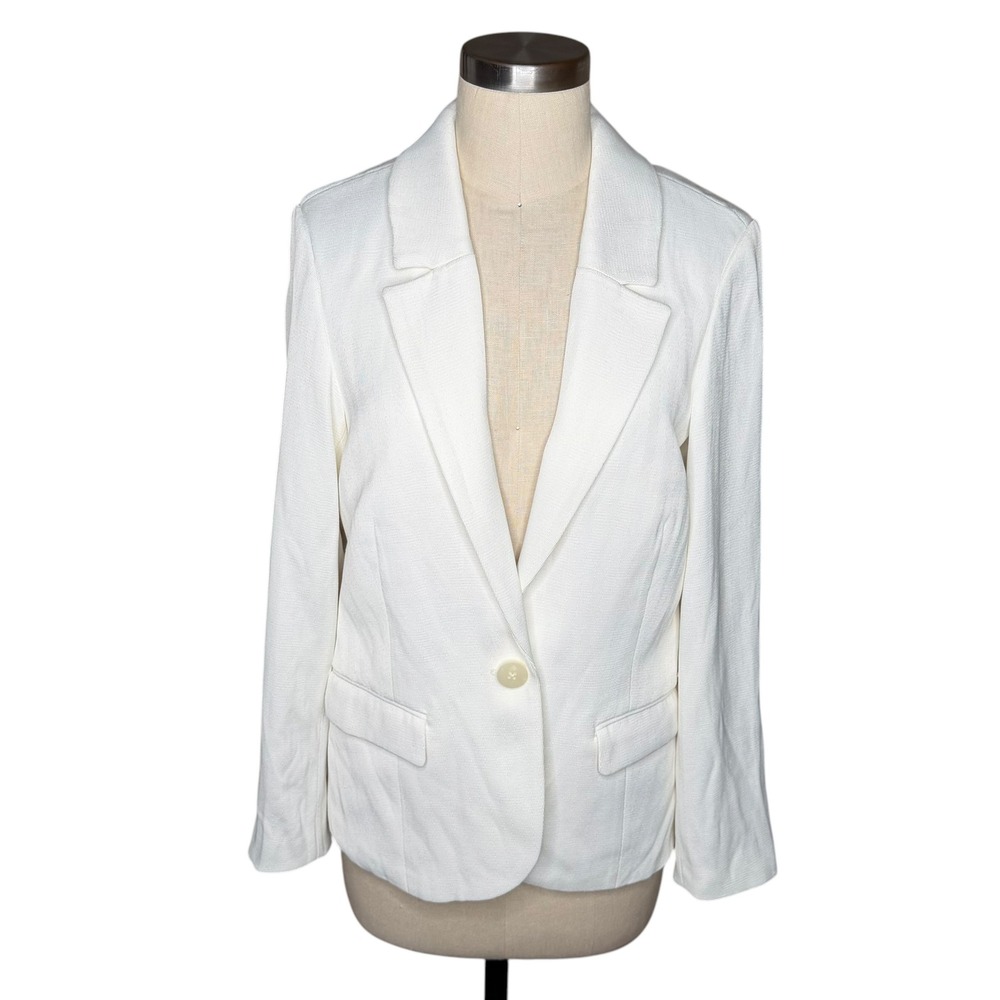 SCOTCH & SODA Summer Edition Blazer White Textured Jacket Single Button Small